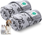 Luciphia Premium Soft Dog Blanket for Small Medium Large Dogs Washable 300GSM Fluffy Warm Fleece Puppy Cat Paw Print Pet Flannel Grey Paw M(30"x20") - Image 9