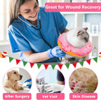 Hpetppy Cat Cone Collar Soft, Cat Recovery Collar for Wound Healing Cute Donut Adjustable Kitten Cones to Stop Licking Comfortable Lightweight Neck Elizabethan Collars for Kittens After Surgery - Image 6