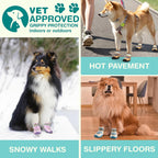 Petanims dog paw protectors showing zip and strap closure
