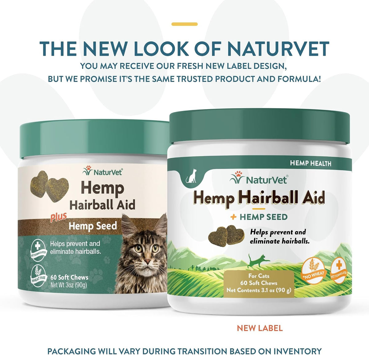 NaturVet hemp cat soft chews label details