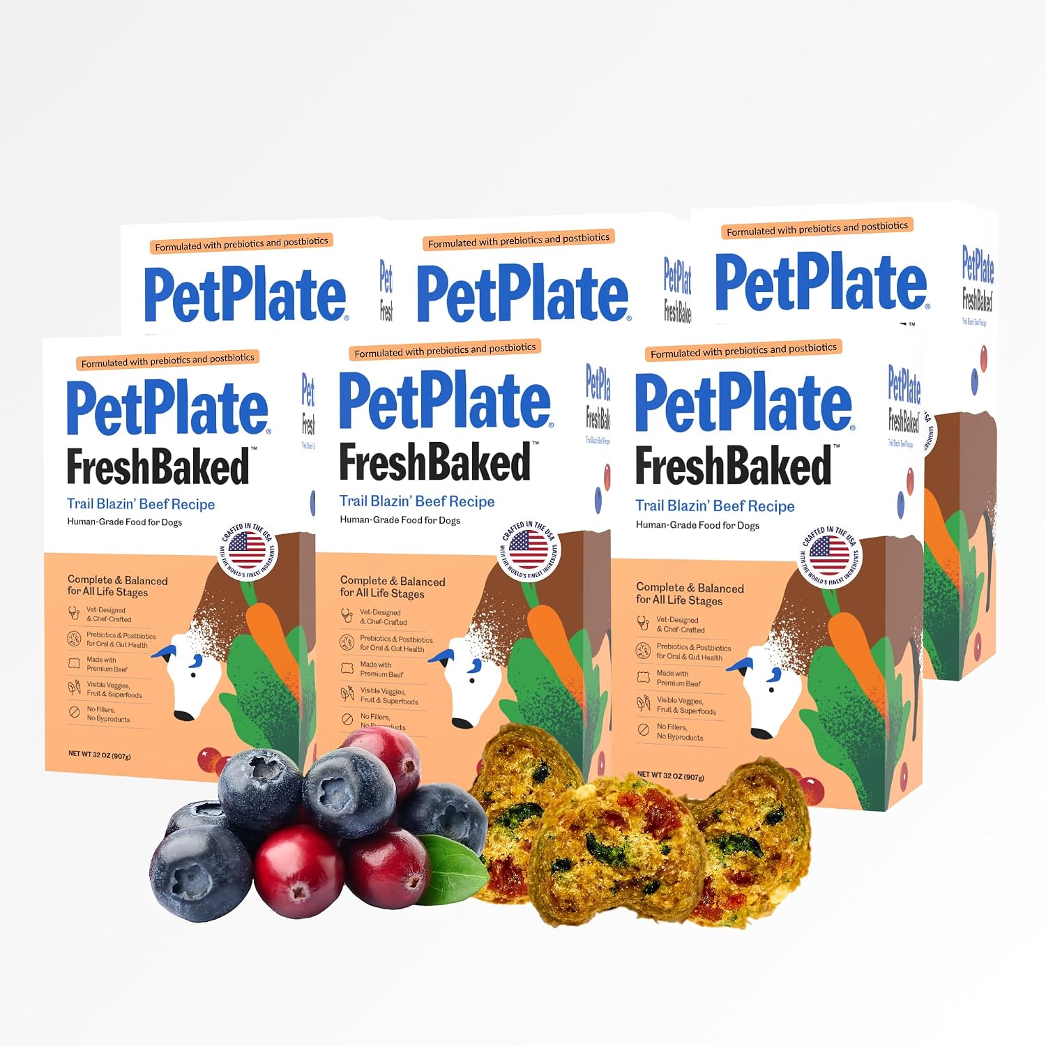 PetPlate Trail Blazin' Beef FreshBaked Dry Dog Food Grain-Inclusive, Gently Baked and Air-Dried Human Grade Dog Food, Formulated with Prebiotics and Postbiotics, No Fillers or by-Products, 2lbs - Image 9