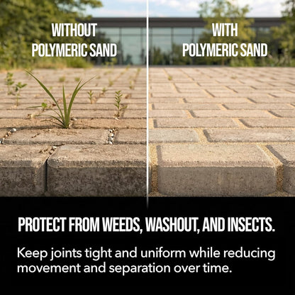 Rhino Power Bond Plus sand applied between stone pavers
