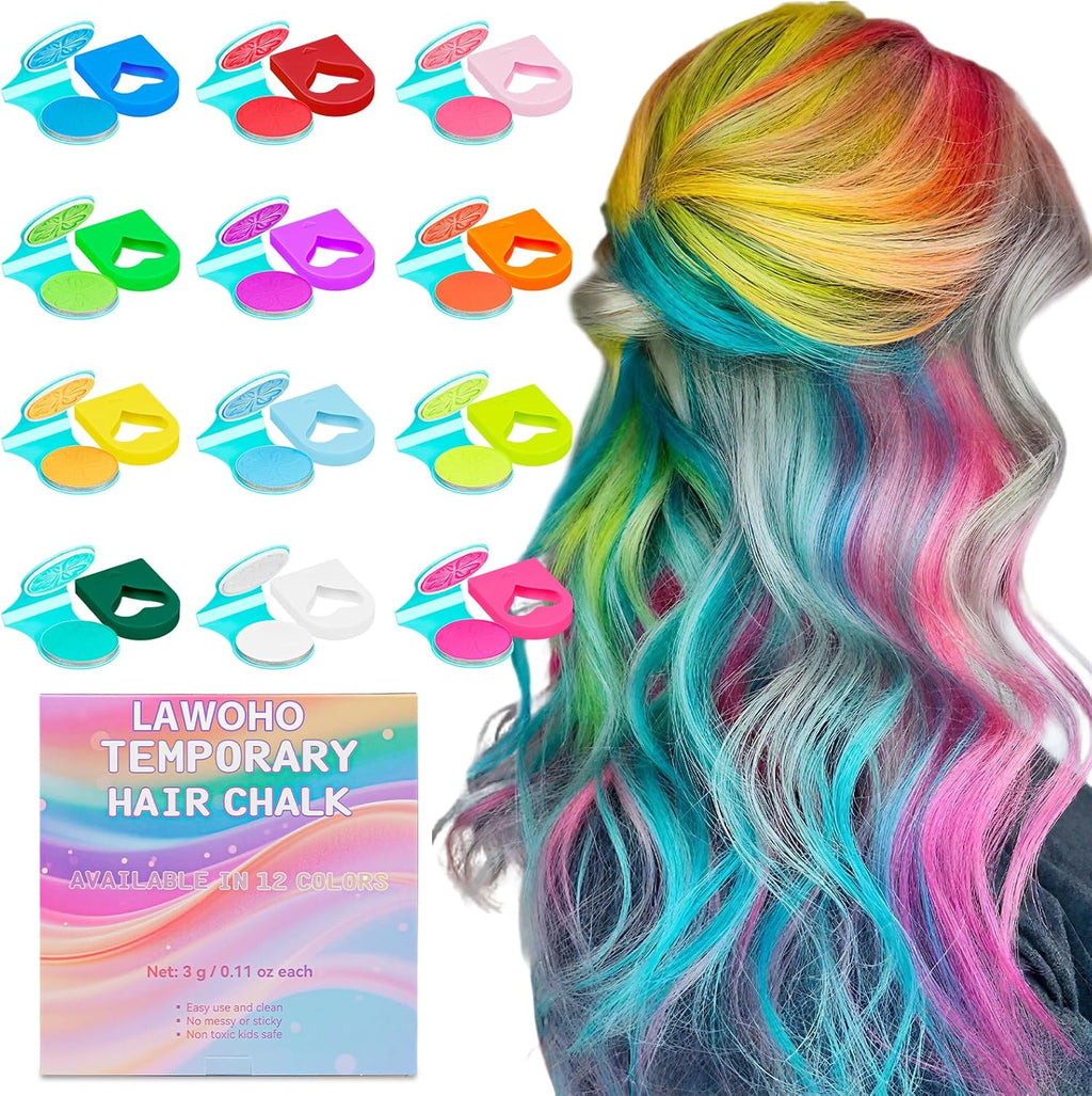 Lawoho 12 color temporary hair chalk set front view