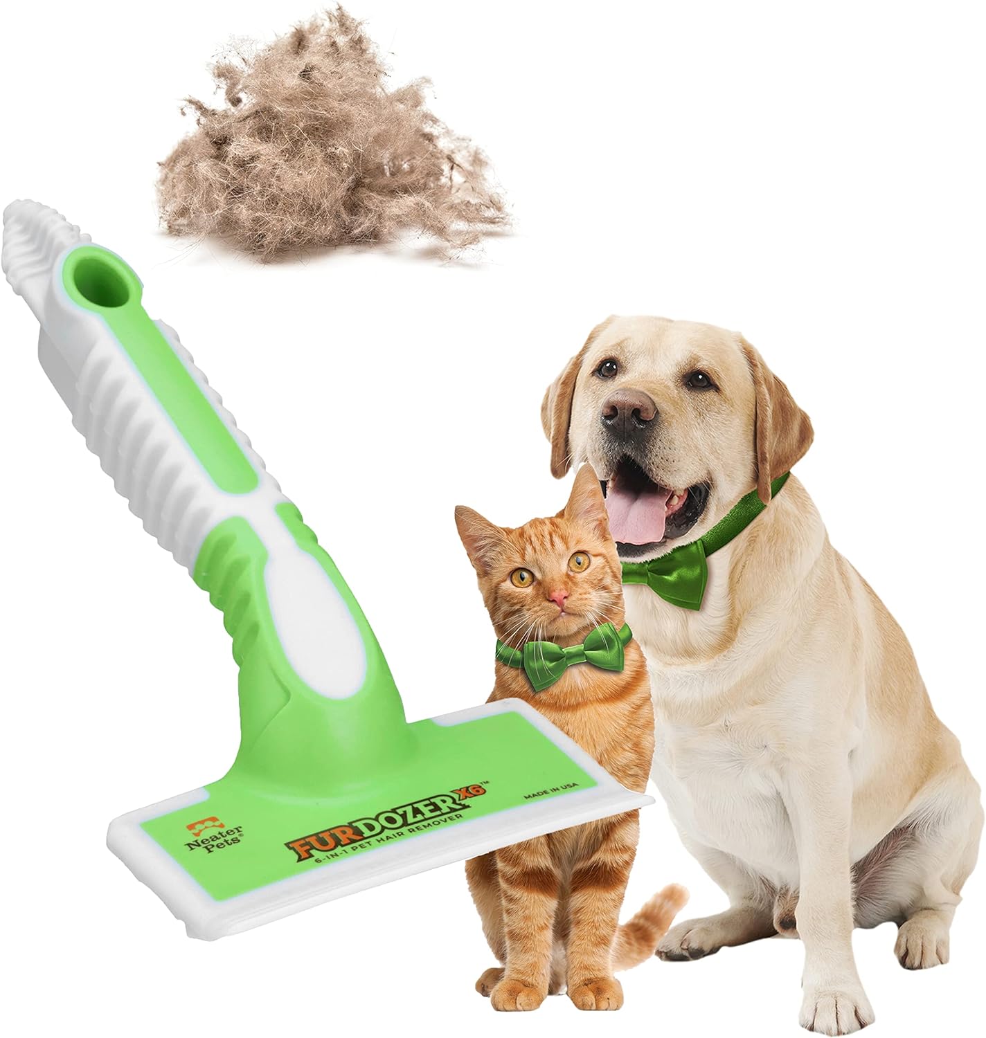 FurDozer Pet Hair Remover & Auto Detailing Tools - Cat & Dog Hair Remover for Carpets, Car Interiors, Couches, Bedding, & Pet Furniture (Gray, X3 PRO - 5" Long) - Image 13