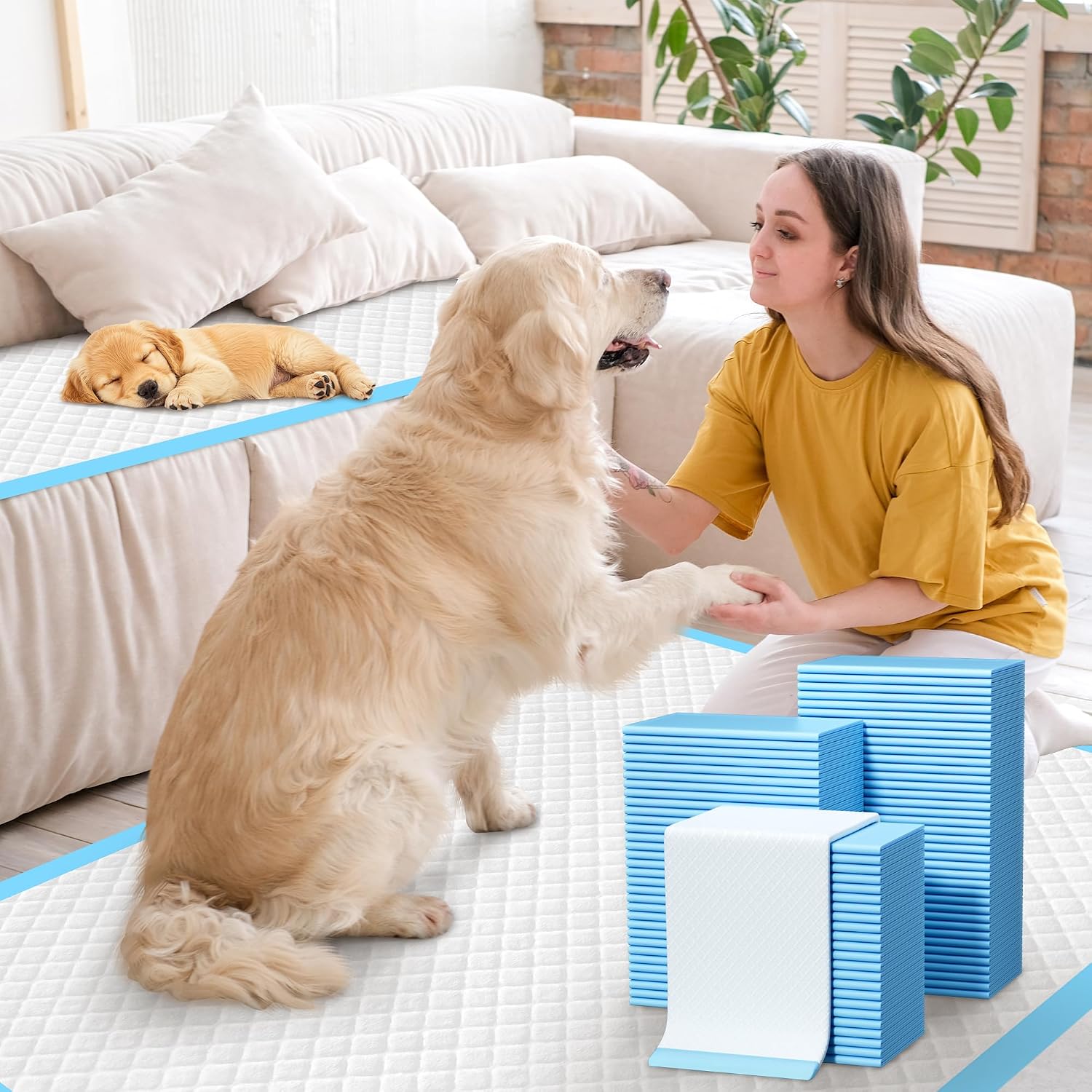 Premium YOPETKI pet training pad keeping home floors dry and free from tracking.