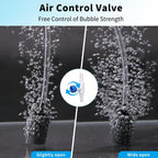 Kink resistant three sixteenth inch fish tank hose connection steps with water soak tip.