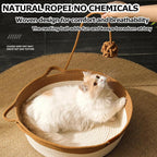FHKPET cat bed showing removable cotton cushion