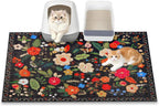 Cat Litter Mat, 24" x 16" Litter Box mat, Upgrade Non-Slip Kitty Litter mat, Traps 100% Litter, Soft on Kitty Paws, Easy Clean for Scatter Control, Bohe cat Food mat, Urine Waterproof - Image 12