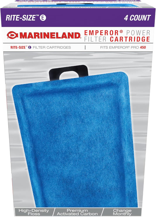 Marineland Emperor filter cartridge Rite-Size E front view packaging