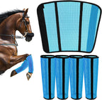 Fly Boots for Horses Set of 4 - Innovative Curved-Edge Design, Anti-Sag Stays, Breathable Mesh Leg Protection, Reduces Stomping & Fatigue, Comfort Fit for Medium to Large Horses - Dark Blue - Image 10