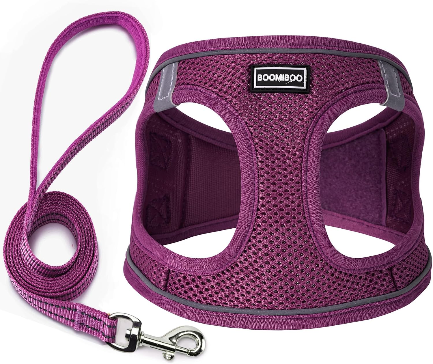 BOOMIBOO Dog Harness with Leash Set, No Pull Adjustable Reflective Step-in Puppy Pet Vest Harnesses for Small Medium Large Dogs and Cats,Pink XS - Image 13