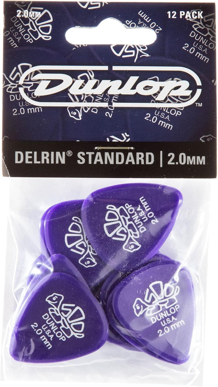 Smooth purple hard plastic guitar picks for precision playing