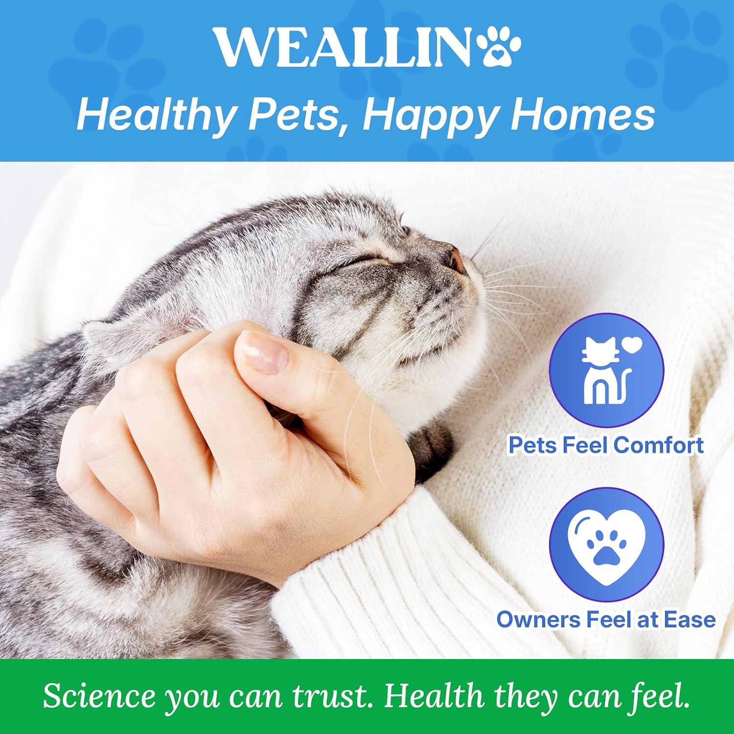 WEALLIN premium monthly tick and flea defense applicator close up view.