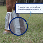 SmartPak equine leg protection boots in horse size showcasing the durable mesh material.