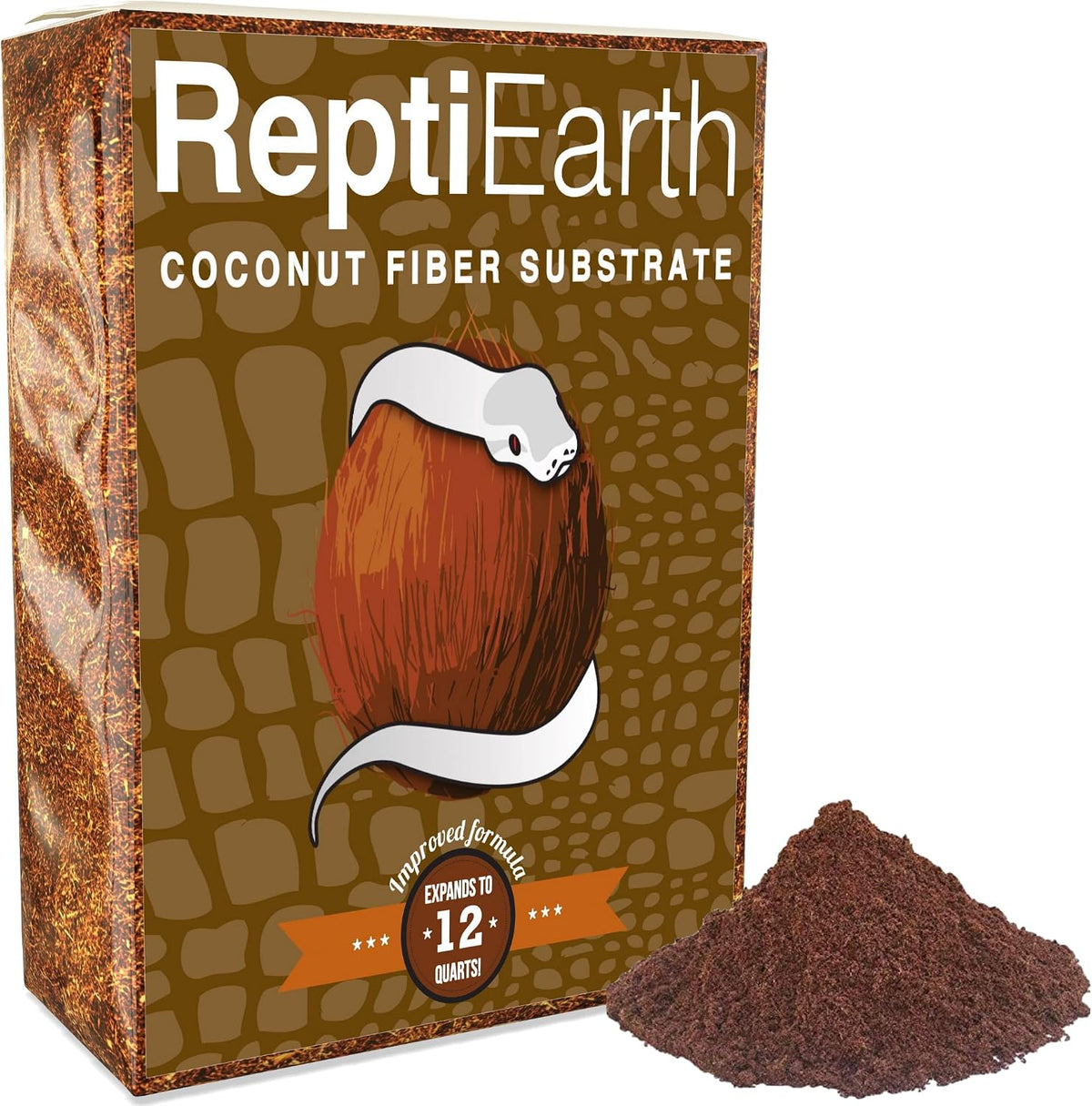 Reptichip ReptiEarth coconut substrate 12 quart front view