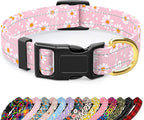 Reflective Dog Collar for Medium Dogs, Cute Leopard Style Adjustable Heavy-Duty Nylon Puppy Collar for Boy and Girl Female, Soft Pet Accessories with Quick Release Buckle, Neon - Image 12