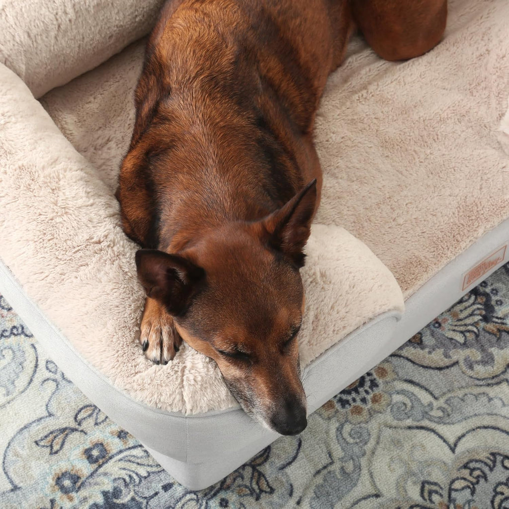 Side profile of CuddleTown sofa bed showing 8 inch height