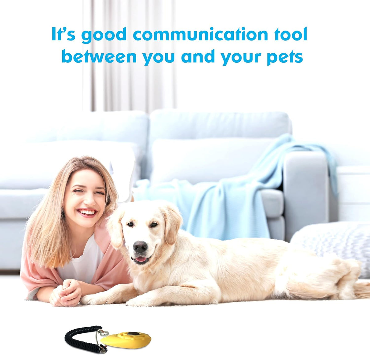 Authentic USA imported premium pet clicker for professional canine trick training.