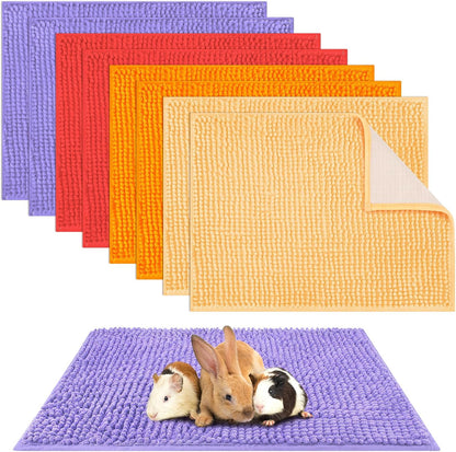 Barydat 8 Pcs Guinea Pig Cage Liner for Guinea Pig Cage Bedding Reusable Rabbit Mat Pad Washable Training Pad Animal Sleeping Bedding Mat(16x12'',Gray, Green, Pink, Blue) - Image 12