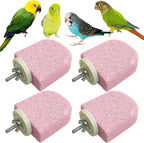 PINVNBY 4 PCS Bird Perch Stands Parrot Calcium Perch Beak Grinding Stone Foot Claws Trimmer Parakeet Platform Parrot Chewing Toys for Small Medium Cockatiel Conure Lovebird Finch - Image 8
