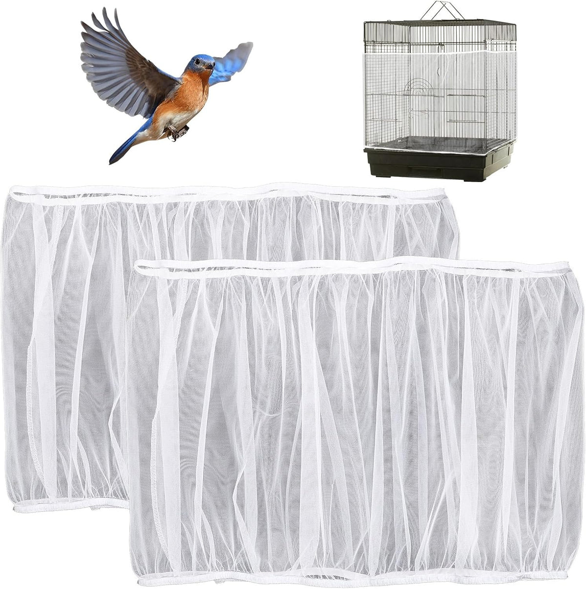 Fnanjwq universal bird cage seed catcher front view