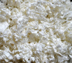 Close up view of soft white paper bedding texture