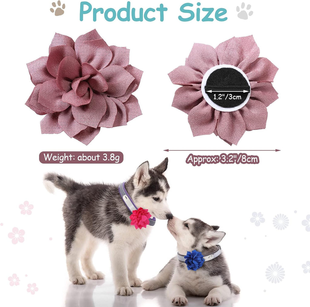 Chiffon fabric pet flower charms for dog grooming accessories