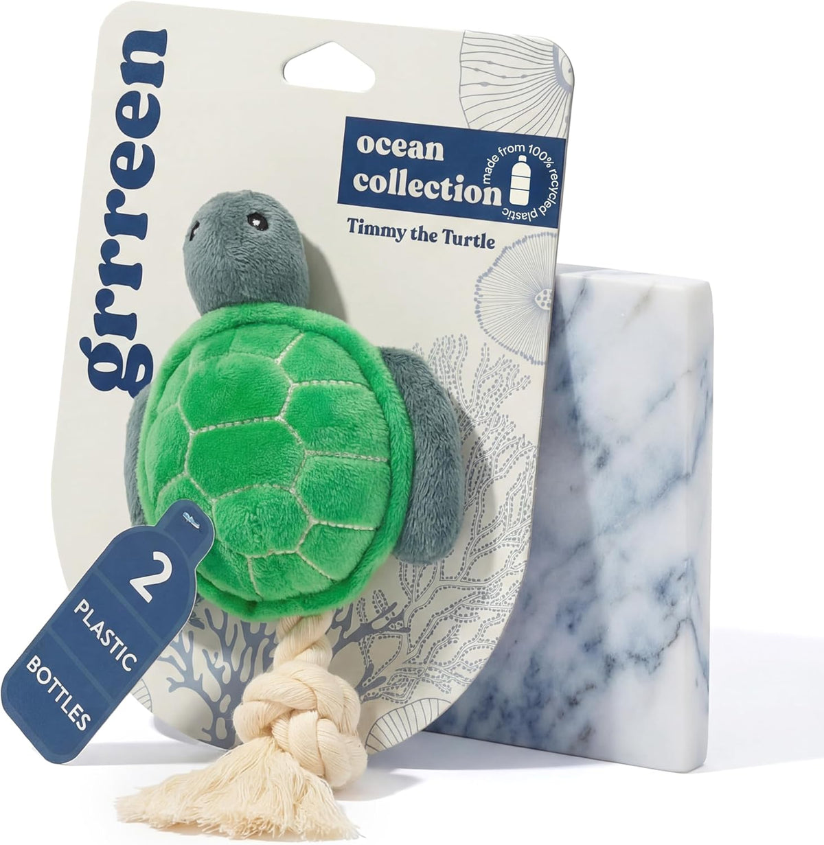 Ocean Collection Dog Toys | Jumbo Sized Mandi The Mahi Mahi | Cute, Durable, & Sustainable Plush Chew Toys for Dogs 50 lbs & up | Eco Friendly & 100% Recycled Materials - Image 9
