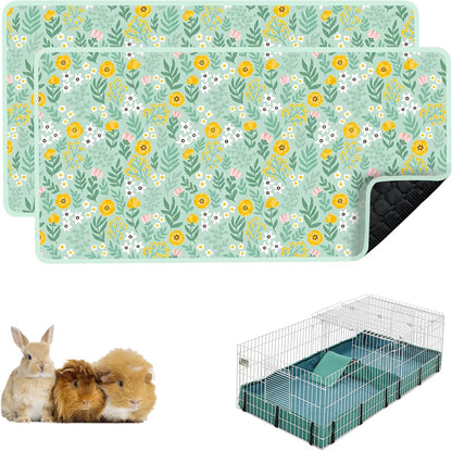 Guinea Pig Cage Liners, 2 Pack 49x24in Washable Guinea Pig Bedding, Waterproof Reusable & Anti Slip, Super Absorbent Guinea Pig Pee Pad for Small Animal, Rabbit, Bunny, Chinchilla, Brown - Image 15