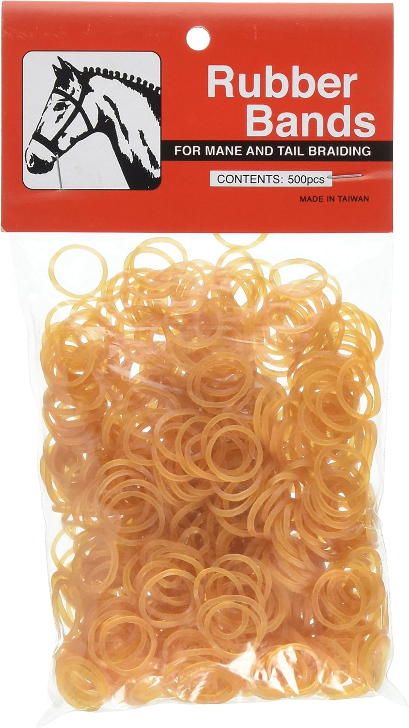 Partrade equine mane and tail rubber bands closeup