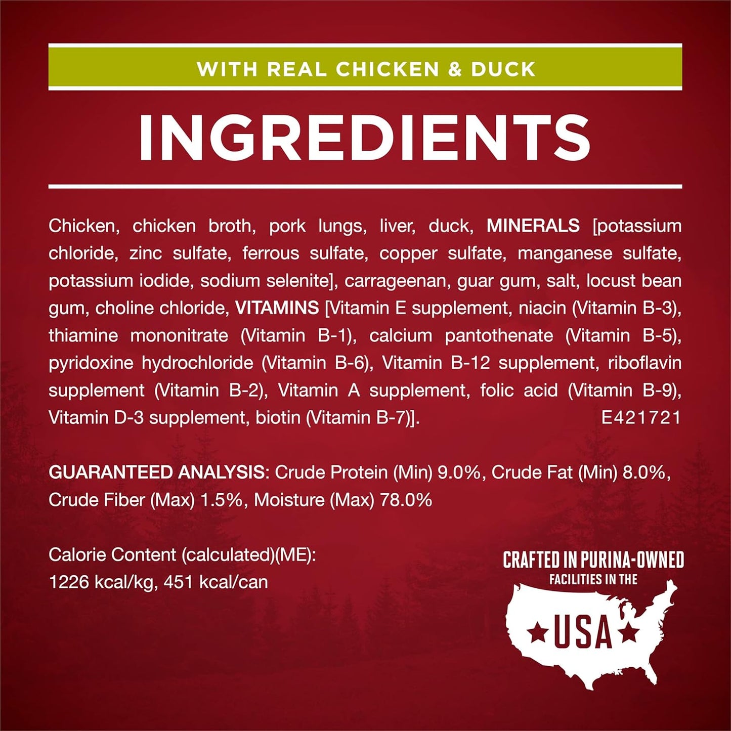Purina ONE Chicken and Duck Entree grain-free classic ground soft dog food
