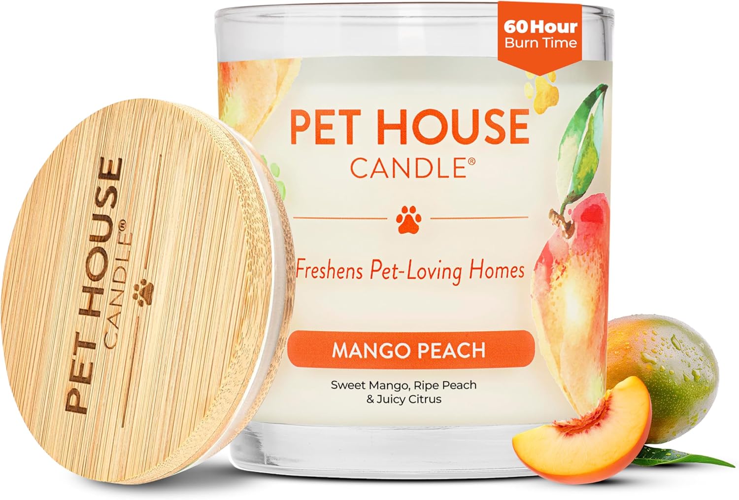 One Fur All Pet House Vanilla Candle Plant-Based/Soy - Clean Burning Scented, Long Lasting Pet Odor Candle for Home - Fresh Citrus - Image 14