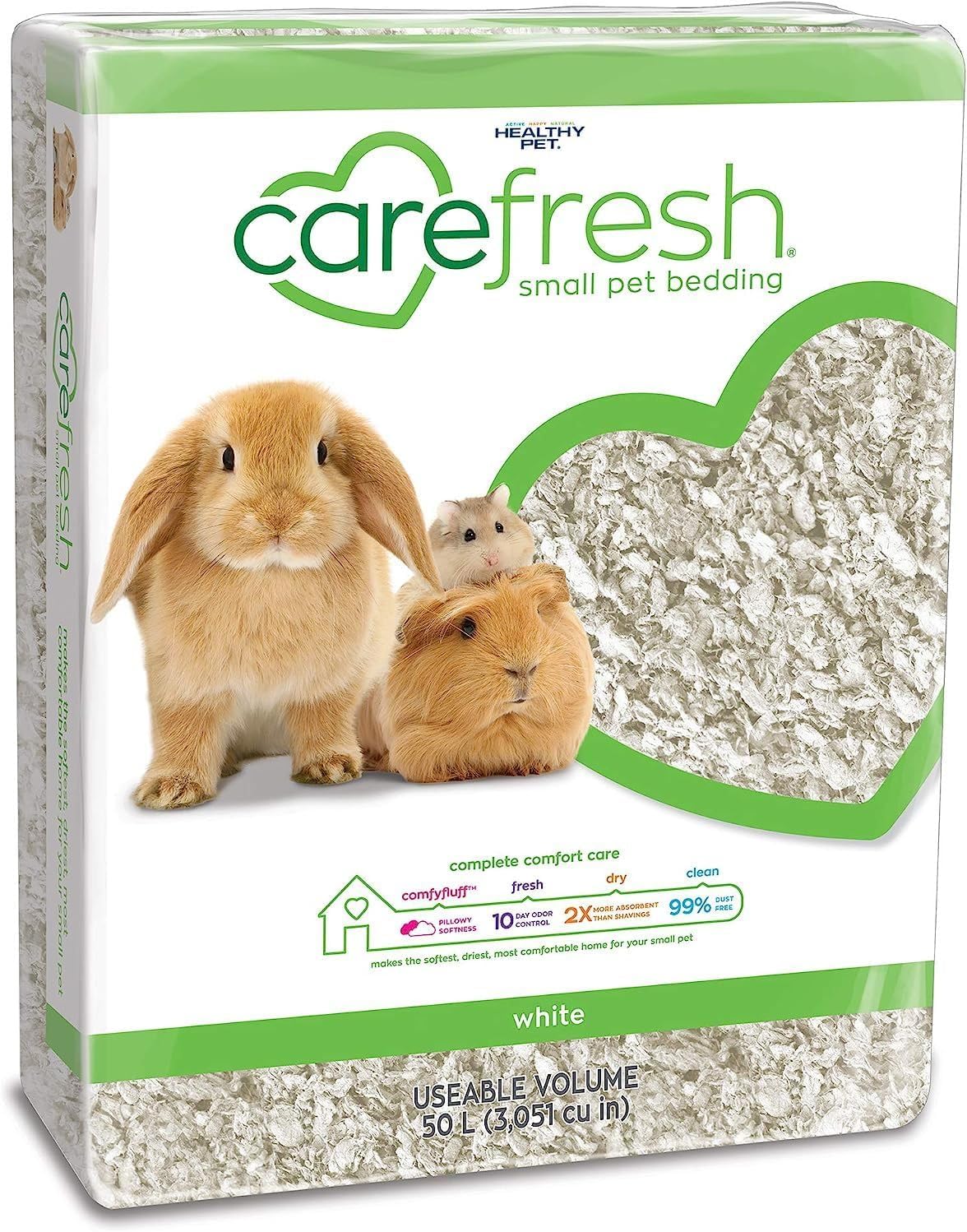 Carefresh Small Pet Bedding, 99% Dust-Free Natural Paper with Superior 10 Day Odor Control & Absorption for Guinea Pigs, Hamsters, Rabbits, & Rats, 60 L - Image 14