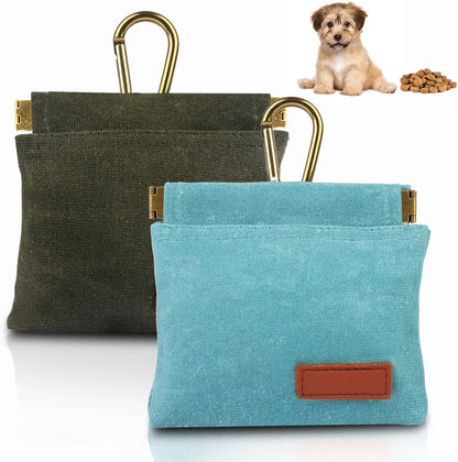 2Pcs Dog Treat Pouches for Pet Training, Hand Free Puppy Dogs Treat Bag with Carabiner, Portable Auto Closing Pet Dog Walking Bag for Travel or Outdoor Use, Pets Feed Snack Reward Pocket- Black, Green - Image 10