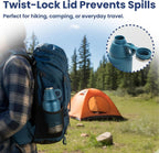 PawsPik insulated pet travel bottle showing the compact interlocking design