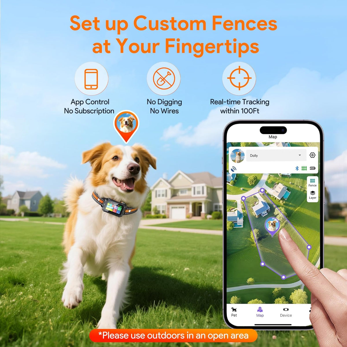 Meowant electronic pet containment collar with training remote control.
