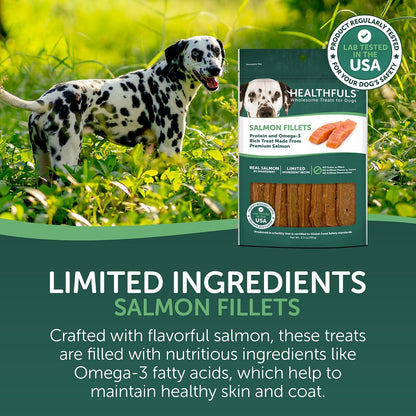 Healthfuls dog treats 3.5 ounce bag back label details