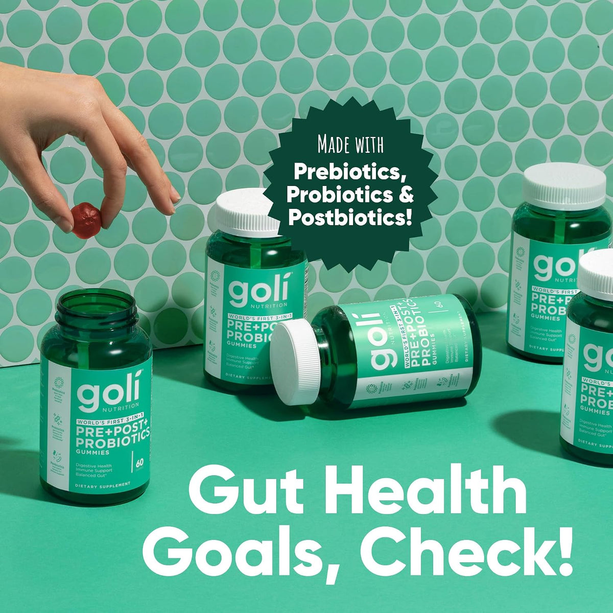 Goli Pre Post Probiotic Gummies active ingredients breakdown