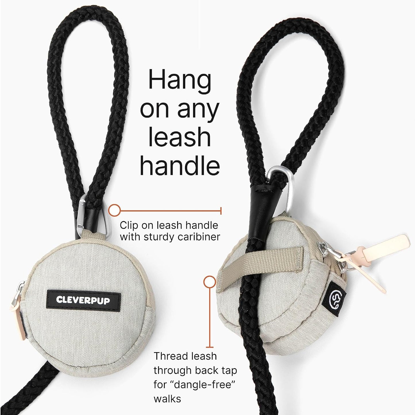 Cleverpup premium compact dog walking accessory being cleaned with soap