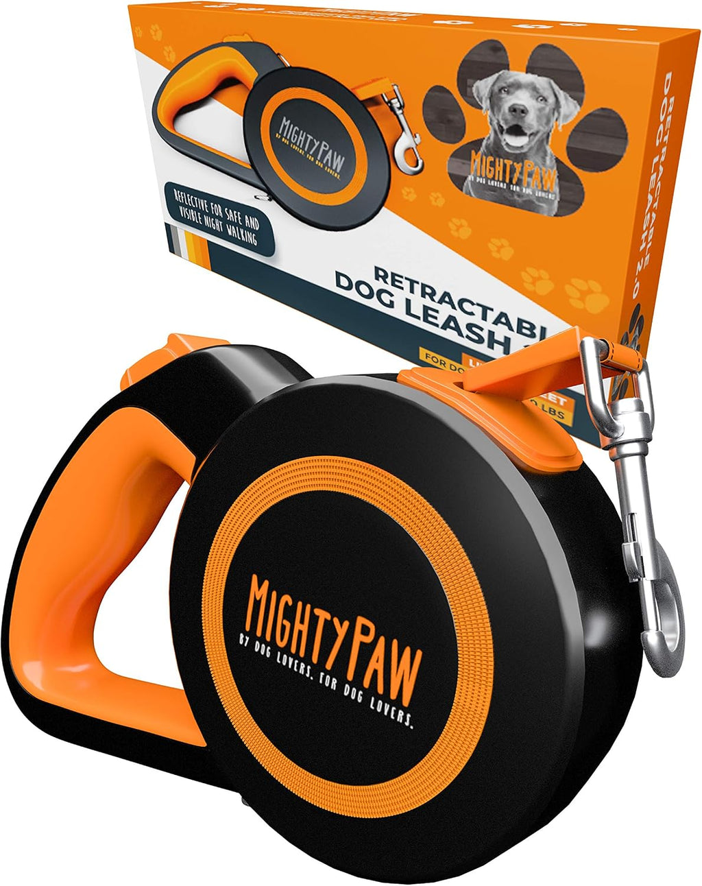 Mighty Paw Retractable Dog Leash 2.0 side profile