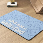 Waterproof dog accessories mat protecting wooden floor from spillages