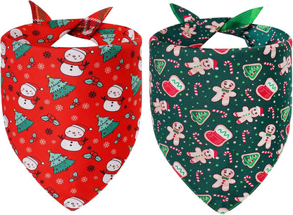 Pink Dog Bandana Girl Large 2PCS, Summer Spring Scarf, Durable Triangle Reversible Bibs Handkerchief for Puppy Pet - Image 10