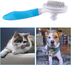 Cleaned pet brush showing collected loose fur ready for disposal