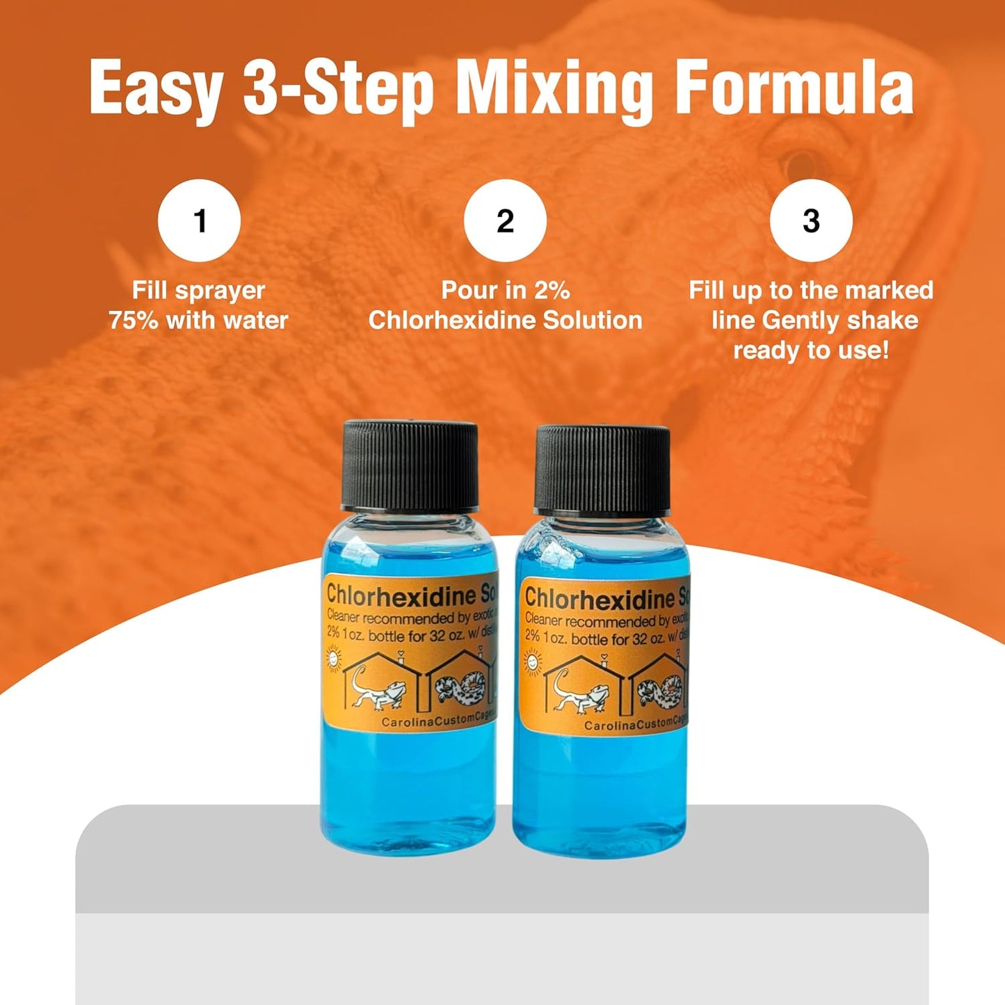 Professional grade terrarium disinfectant kit for exotic pets