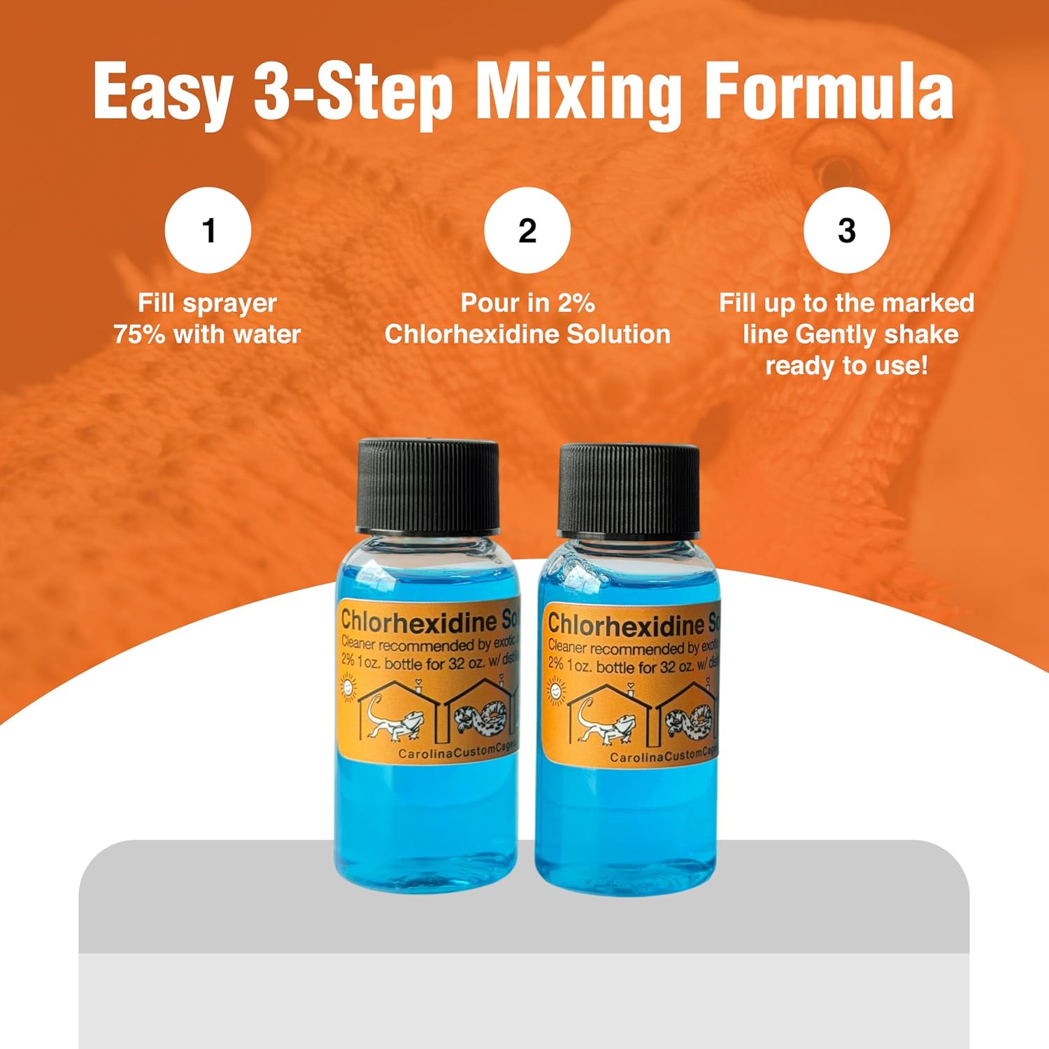 Professional grade terrarium disinfectant kit for exotic pets