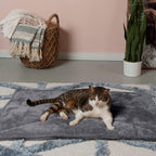 Quilted faux fur texture details of the Furhaven self warming dog pad