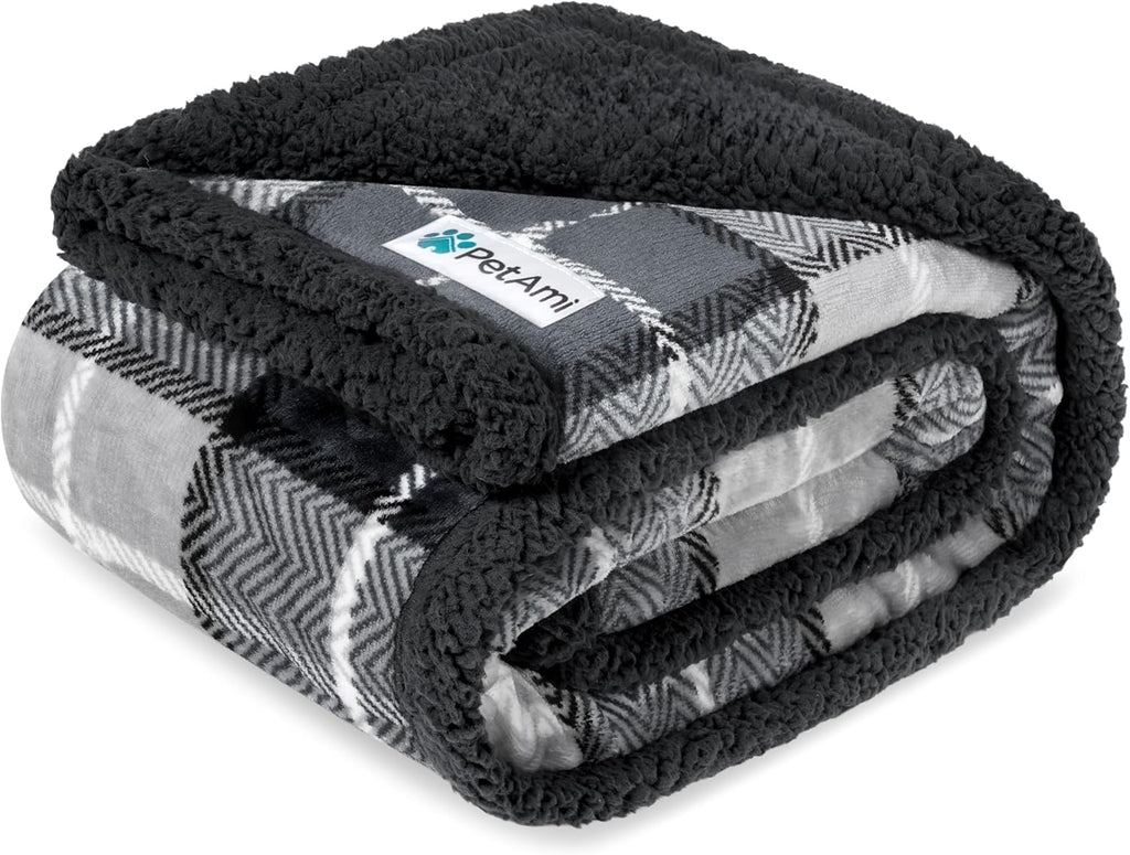 PetAmi Waterproof Dog Blanket for Couch, Extra Large 80x60, Pee Proof Sherpa Fleece Reversible Pet Throw, Furniture Protector for Bed Sofa Crate Kennel, Soft Washable Cover for Dog Cat, Grey Sherpa - Image 15