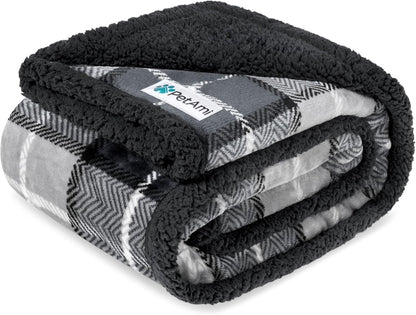 PetAmi Waterproof Dog Blanket for Couch, Extra Large 80x60, Pee Proof Sherpa Fleece Reversible Pet Throw, Furniture Protector for Bed Sofa Crate Kennel, Soft Washable Cover for Dog Cat, Grey Sherpa - Image 15