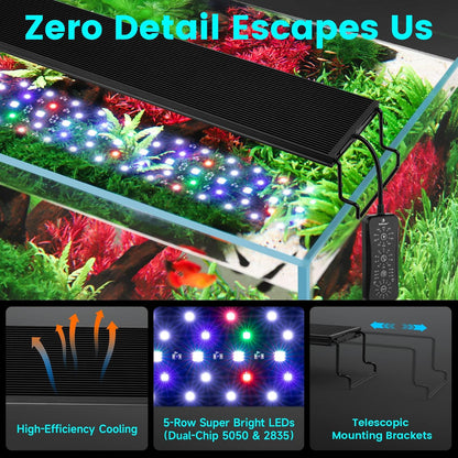 Fishkeeper premium fish tank light packaging contents with power adapter and controller