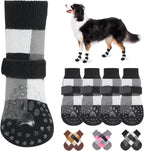 BEAUTYZOO Non Slip Dog Socks to Prevent Licking Paws, Dog Shoes Booties for Hardwood Floors Anti Slip-Thick Grip Works Even When Twisted-Paw Protector for Cold Pavement Small Medium Large Senior Dogs - Image 12